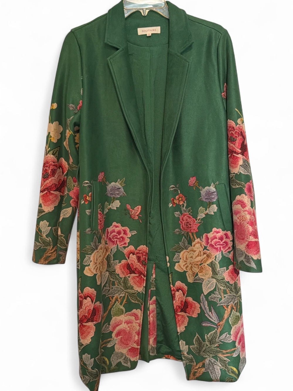 Beautiful Solitaire Emerald Green Blouse